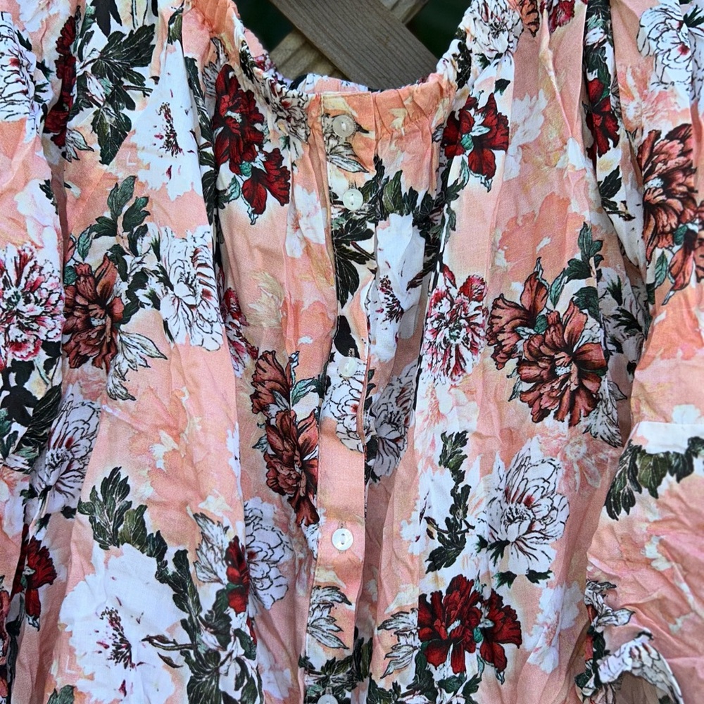 Feathers by Tolani Blouse Floral Soft Modal Size XL - Picture 4 of 9
